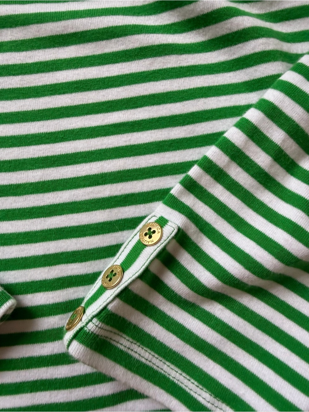 Nautica Green & White Striped Boatneck Top with White Jeans, two TH Polo tops - Picture 5 of 16